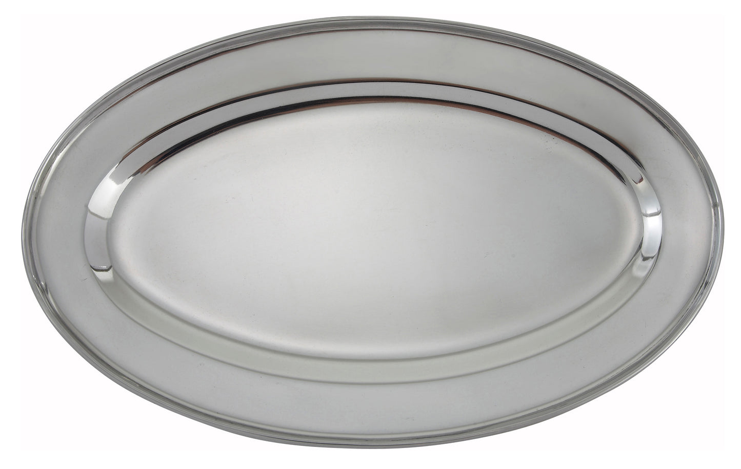 Winco OPL-12 12" x 8-5/8" Stainless Steel Serving Platter
