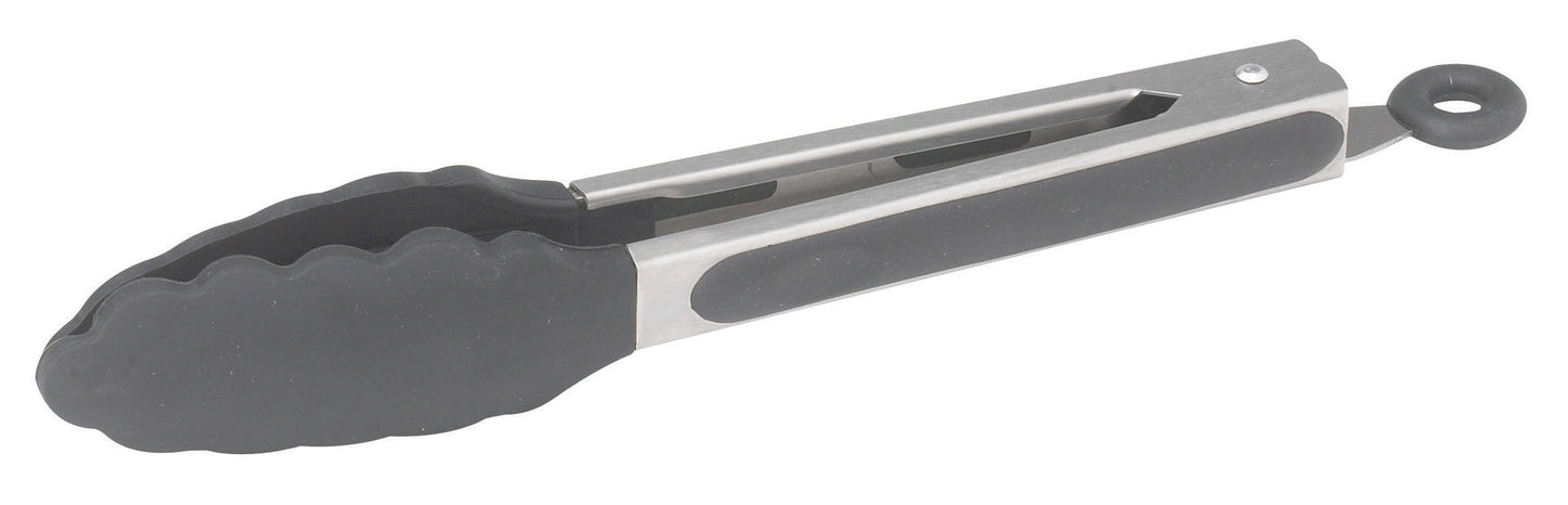 Winco UTS-9K 9" Stainless Steel Utility Tong, Silicon Grips
