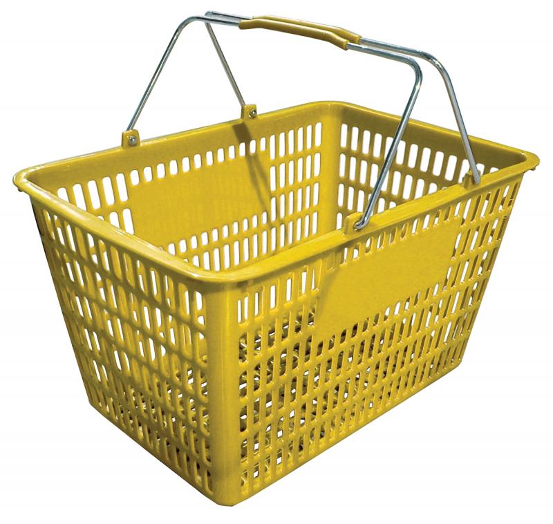 Omcan 13027 Yellow Plastic-Steel Shopping Basket