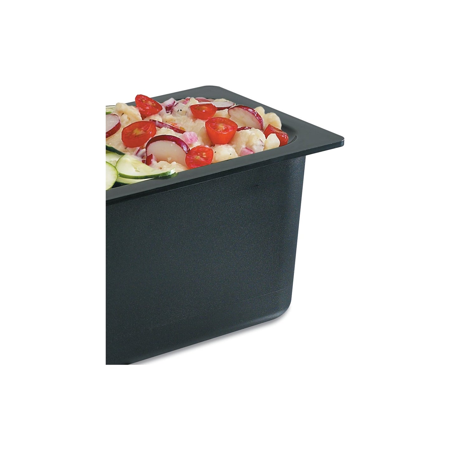 San Jamar CI7001BK 1/6 Size Black Chill-It Food Pan
