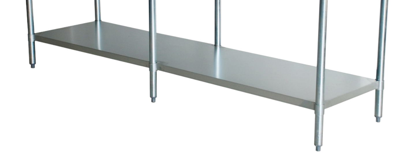 Omcan 22106 30" x 84" Undershelf for 22076 and 22091 Standard Work Table