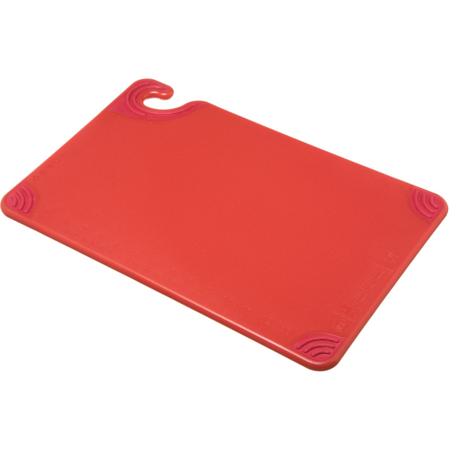 San Jamar CBG121812RD 12" x 18" x 0.5" Red Saf-T-Grip Cutting Board