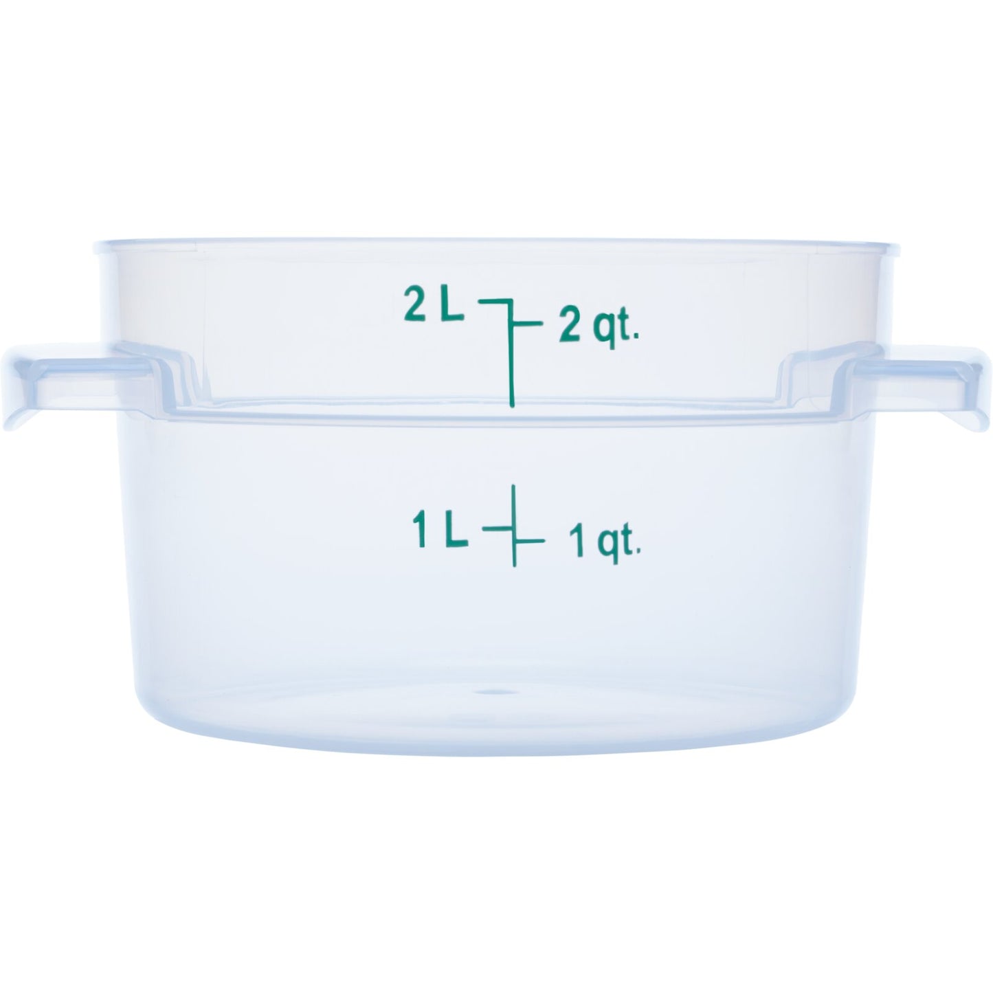 Carlisle 1096330 2 Qt Clear Round Polypropylene StorPlus Food Storage Container