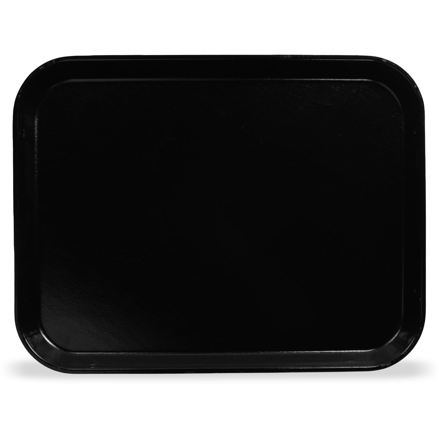 Carlisle 1410FG004 13.75" x 10.6" Black Solid Rectangular Glasteel Tray