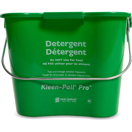 San Jamar KPP97GN Green Polypropylene Kleen-Pail Pro 3 Quart