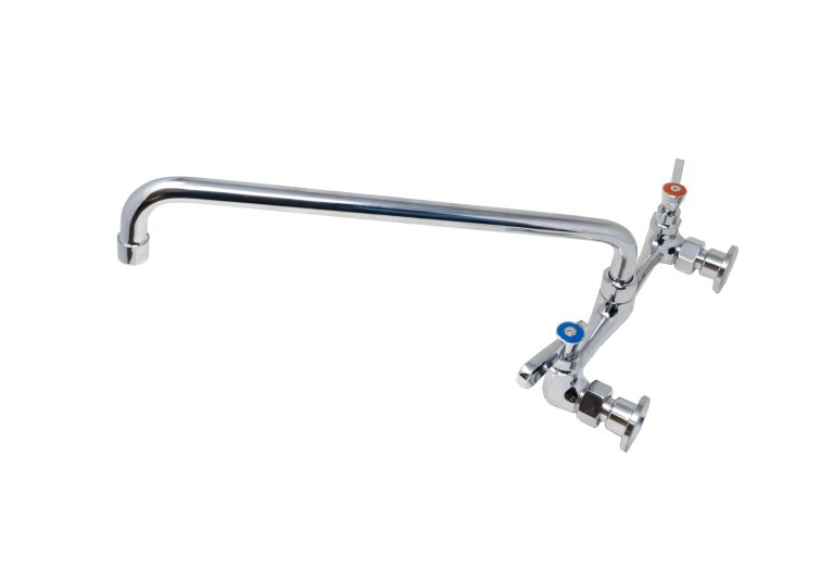 Omcan 47819 Splash Mounted Faucet with 16" Swing Spout and 8" Centers