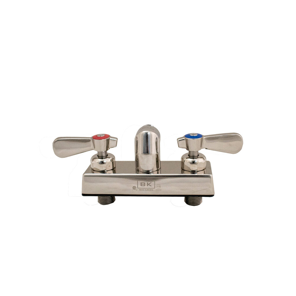 BK Resources EVO-4SM-XX Stainless Steel Evolution 4" C/C Splash Mount Faucet Less, Body Only