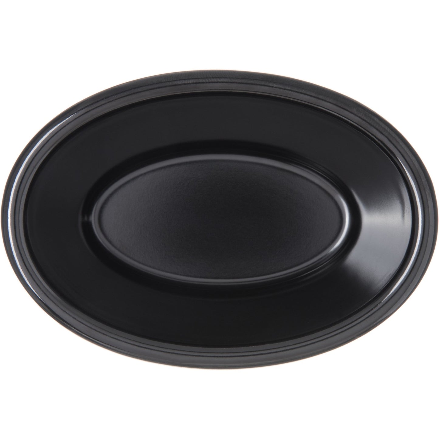 Carlisle S31403 4 oz Black Oval Melamine Smooth Ramekin