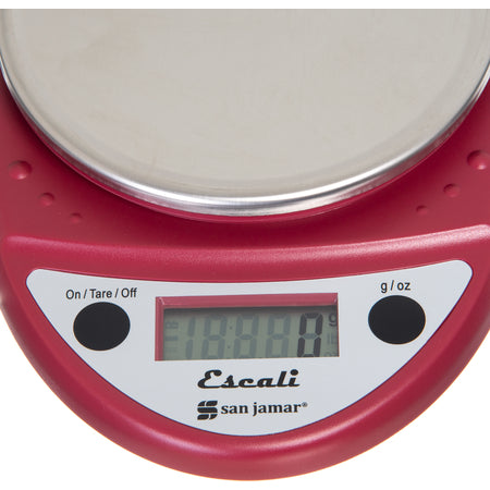 San Jamar SCDGP11RD 11 lb/5 kg Red NSF Listed Digital Scale
