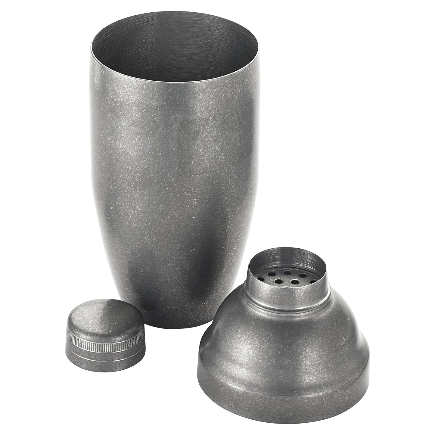 Winco BASS-24CS 24 oz. Crafted Steel Finish 3-Piece After 5 Shaker Set