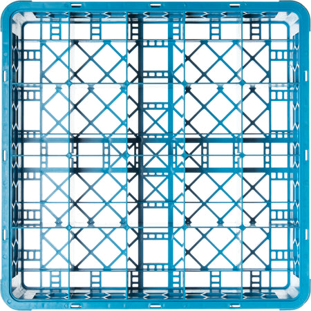 Carlisle RC2014 Carlisle Blue 20-Compartment Polypropylene OptiClean Divided Tilted Glass Rack
