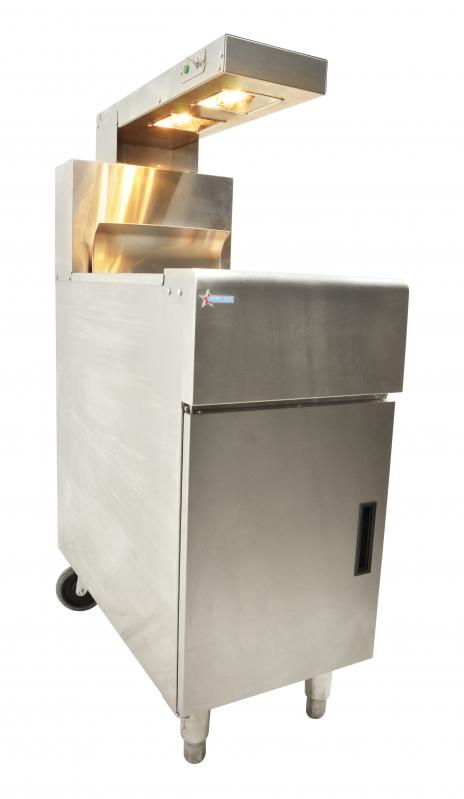 Omcan 43260 Chip Dump Station with Heating Lamp