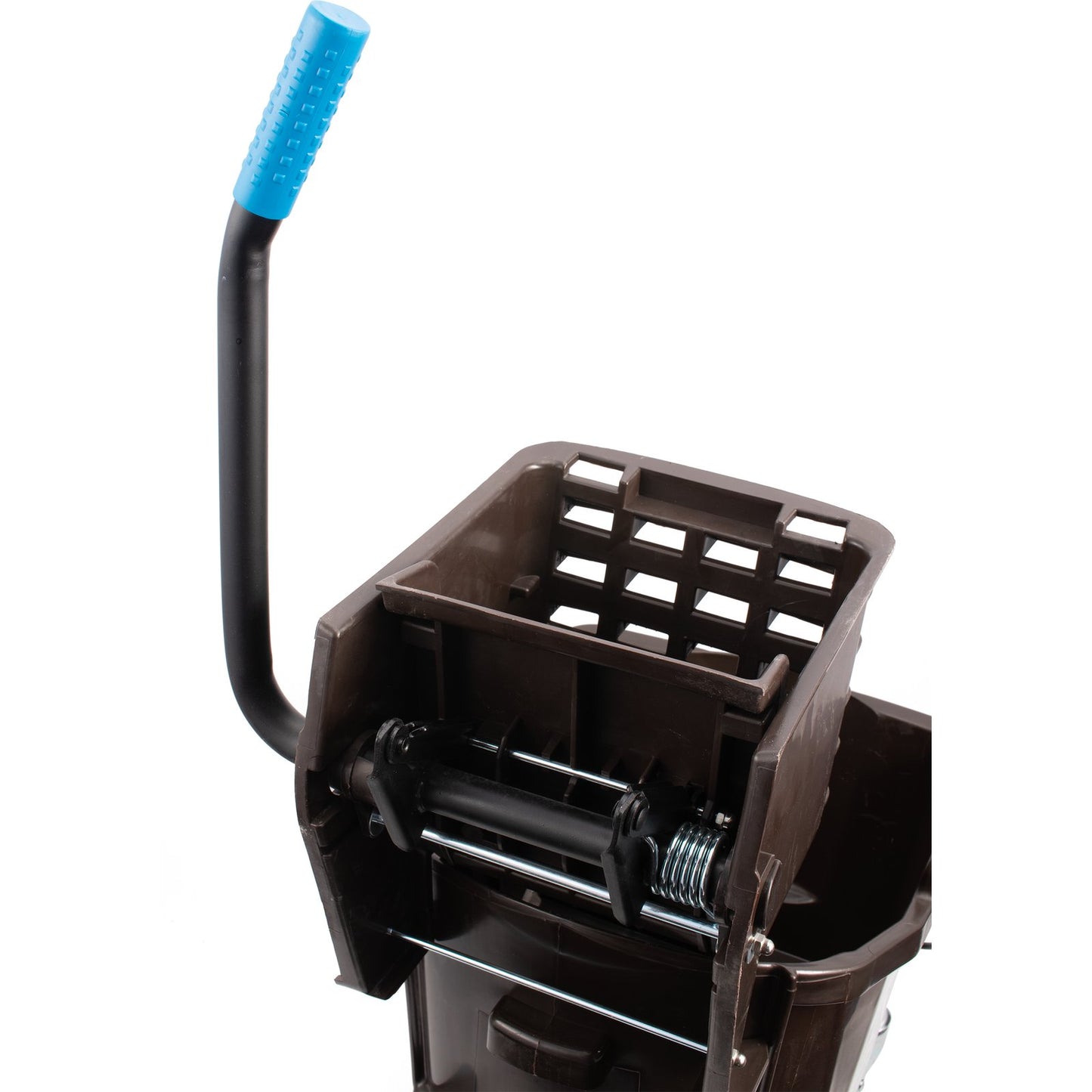Carlisle 3690869 26 Qt Brown Polypropylene Commercial Mop Bucket with Side-Press Wringer