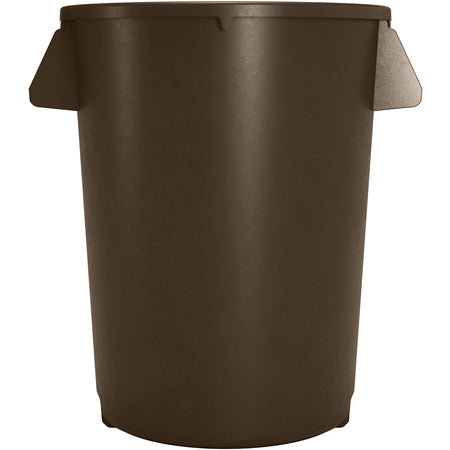 Sparta 84104401 44 Gallon Brown Round Polyethylene Bronco Waste Bin Trash Container