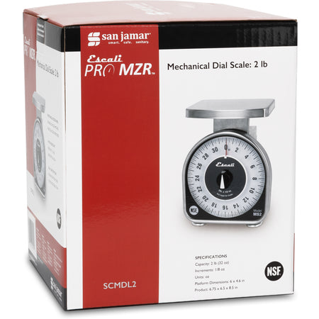 Carlisle SCMDL2 2 lb/32 oz Stainless Steel NSF Lsited MS-Series Dial Scale