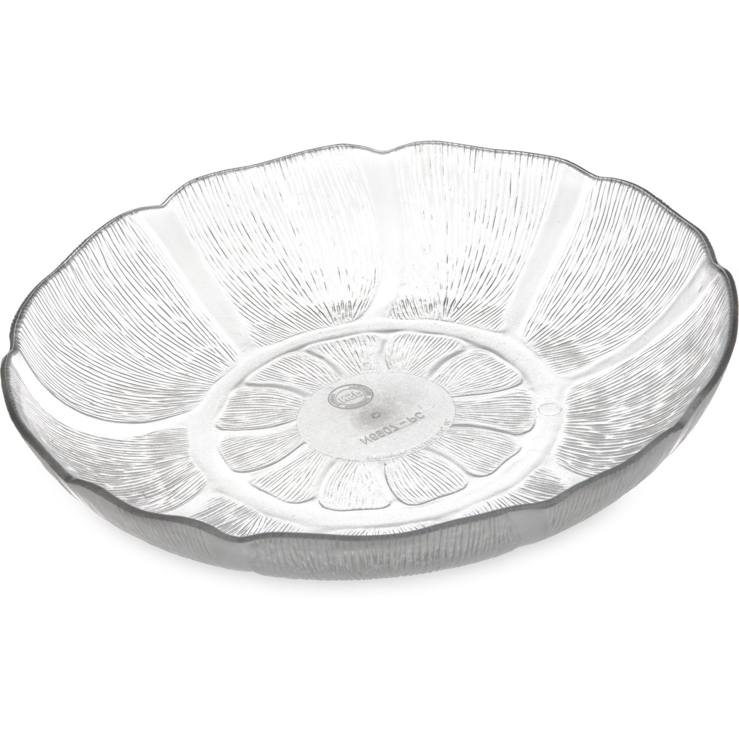 Carlisle 690707 24 oz Clear Polycarbonate Petal Mist Soup/Salad Plate