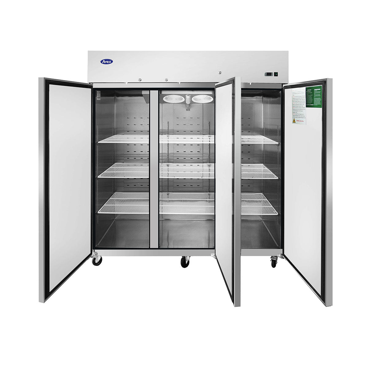 Atosa MBF8006GR Triple Door Top Mount Reach-In Refrigerator