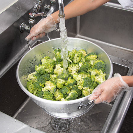 Carlisle 60279 11 Qt Silver Aluminum Signature Select Dura-Ware Standard Weight Colander