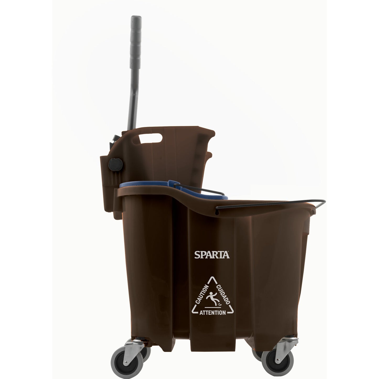 Sparta 9690401 35 Qt Brown Polypropylene OmniFit Mop Bucket Combo - Side Press Wringer & Soiled Water Insert