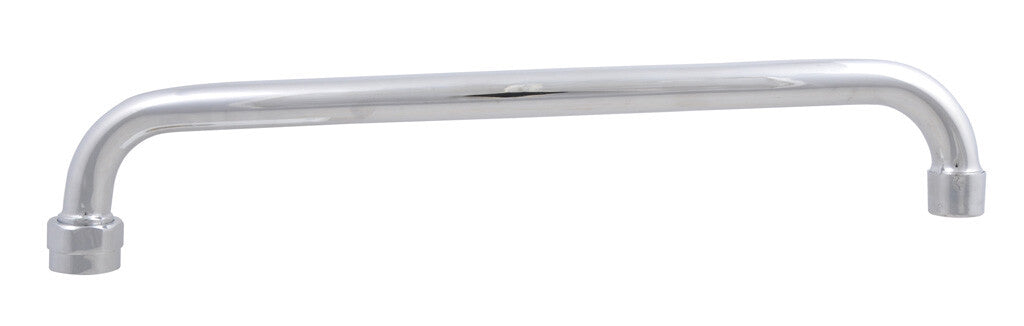 BK Resources BKF-HSPT-14-G 14" Chrome-Plated Brass Optiflow Heavy Duty Swing Spout, 2.2 GPM Flow Rate