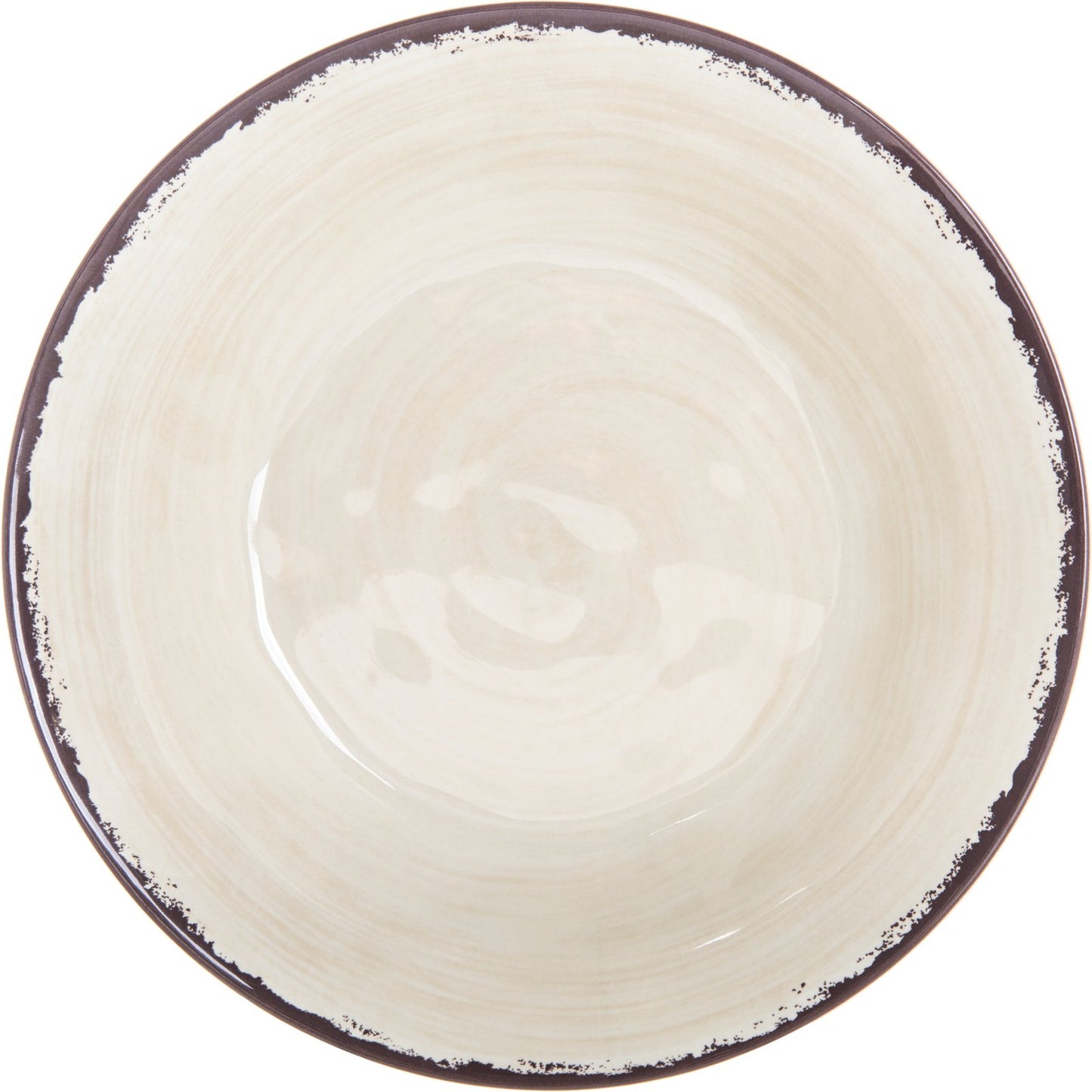 Carlisle 5400353 28.5 oz Sweet Cream Mingle Melamine Rimmed Soup Bowl
