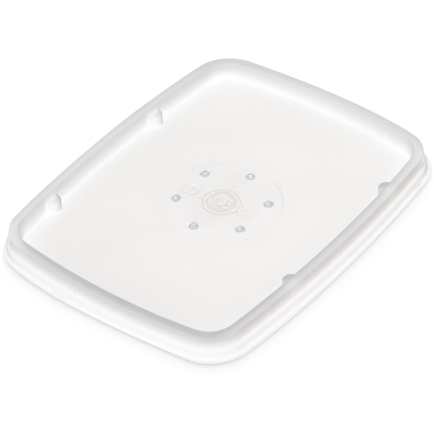 Dinex DXTT30 White Rectangular Soup Bowl Lid- fits DXTT20 (1000/cs)