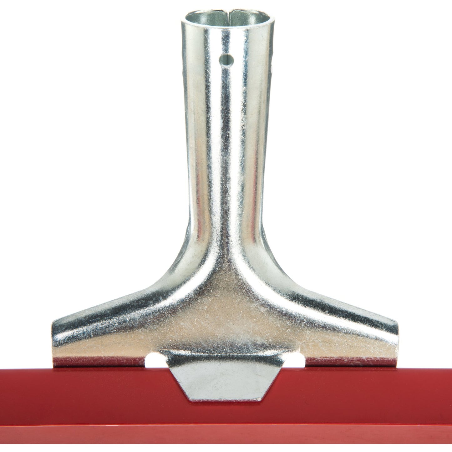 Carlisle 4007500 18" Red Straight Red Gum Rubber Flo-Pac Floor Squeegee With Heavy Duty Steel Frame
