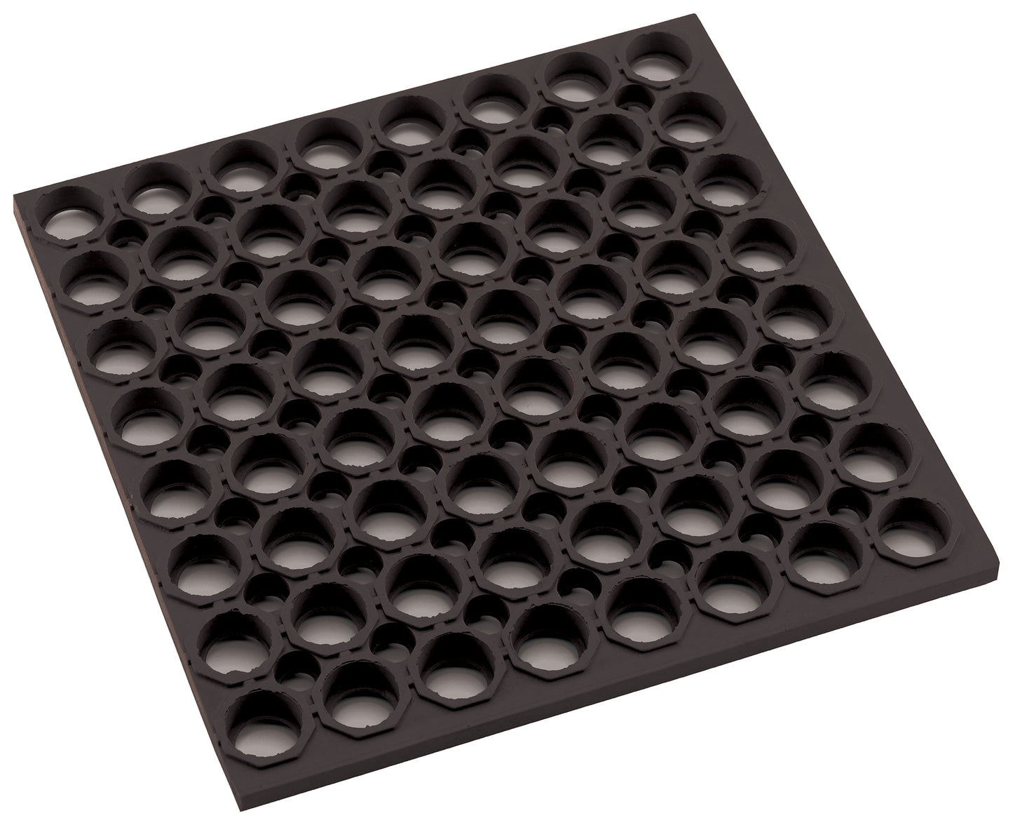 Winco RBMH-35K Black Straight Edges Anti-Fatigue Rubber Floor Mat