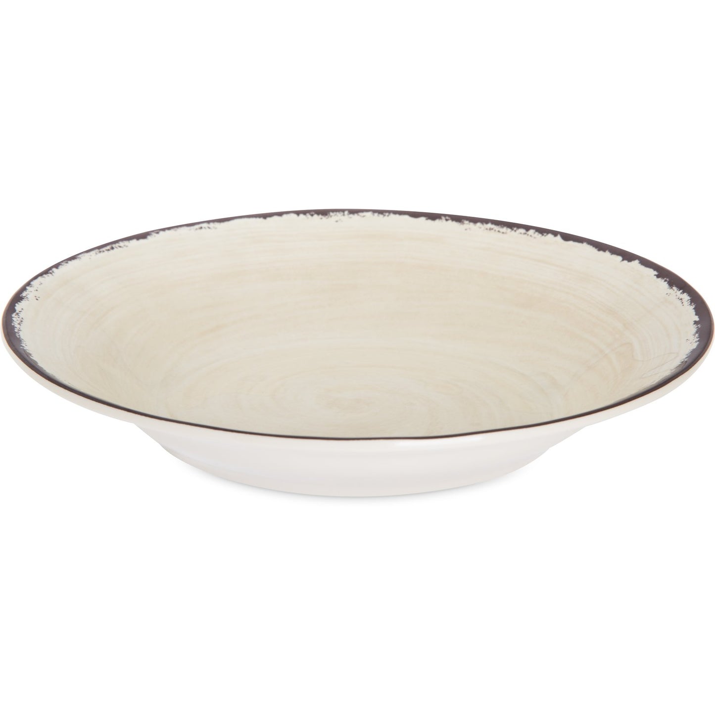 Carlisle 5400353 28.5 oz Sweet Cream Mingle Melamine Rimmed Soup Bowl