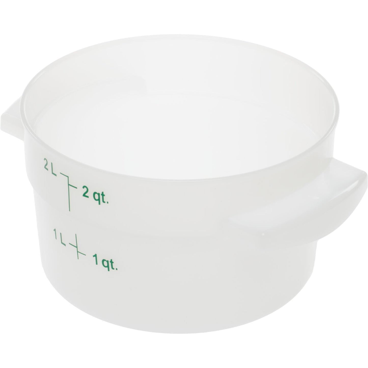 Carlisle 1097302 2 Qt White Round Polyethylene StorPlus Food Storage Container