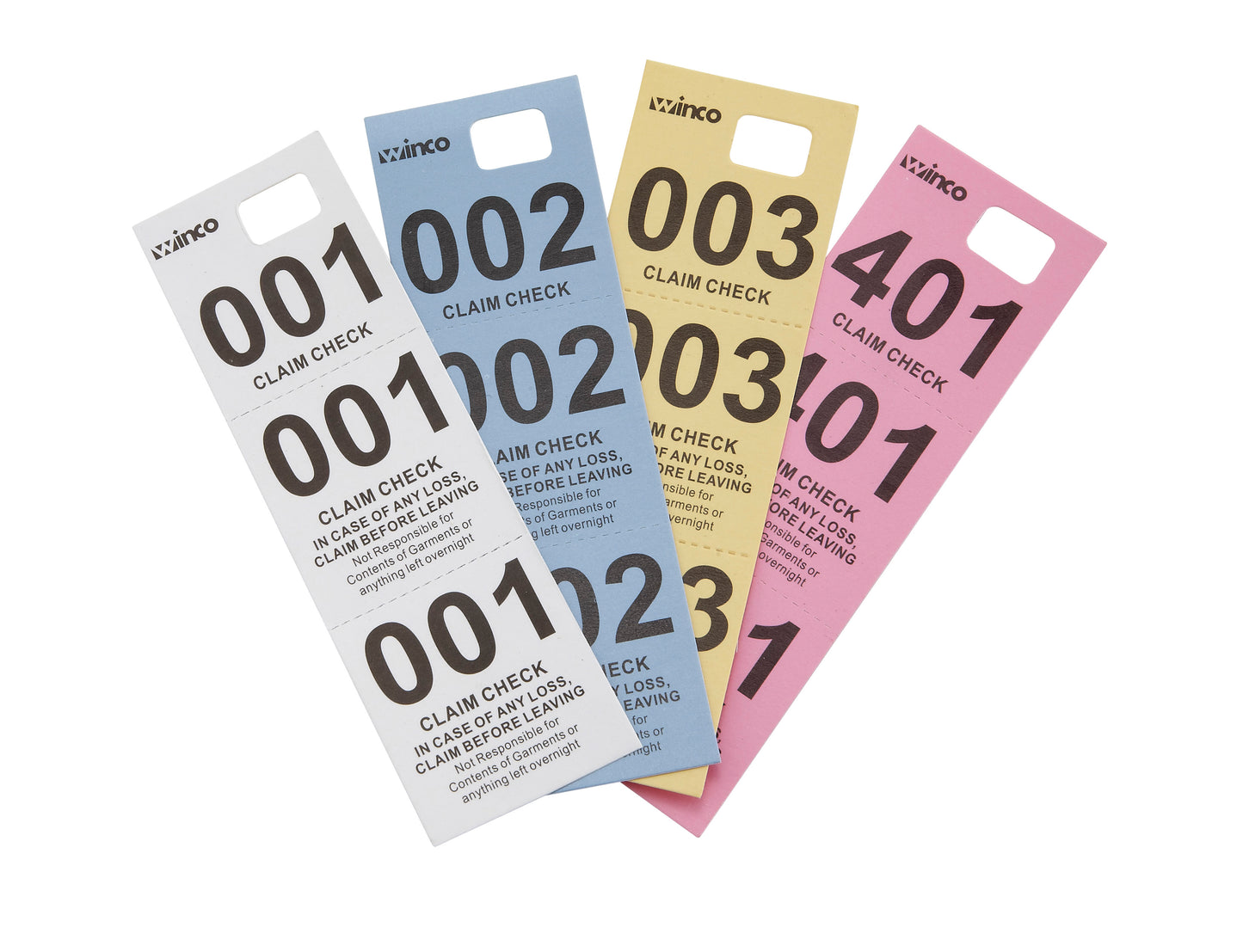 Winco CCK-5BL Blue Coat Check Tickets (500pcs/box)