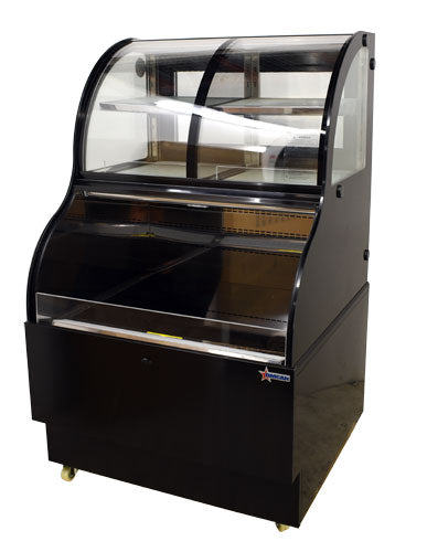 Omcan 47107 120 L 28-inch Square Glass Countertop Refrigerated Showcase