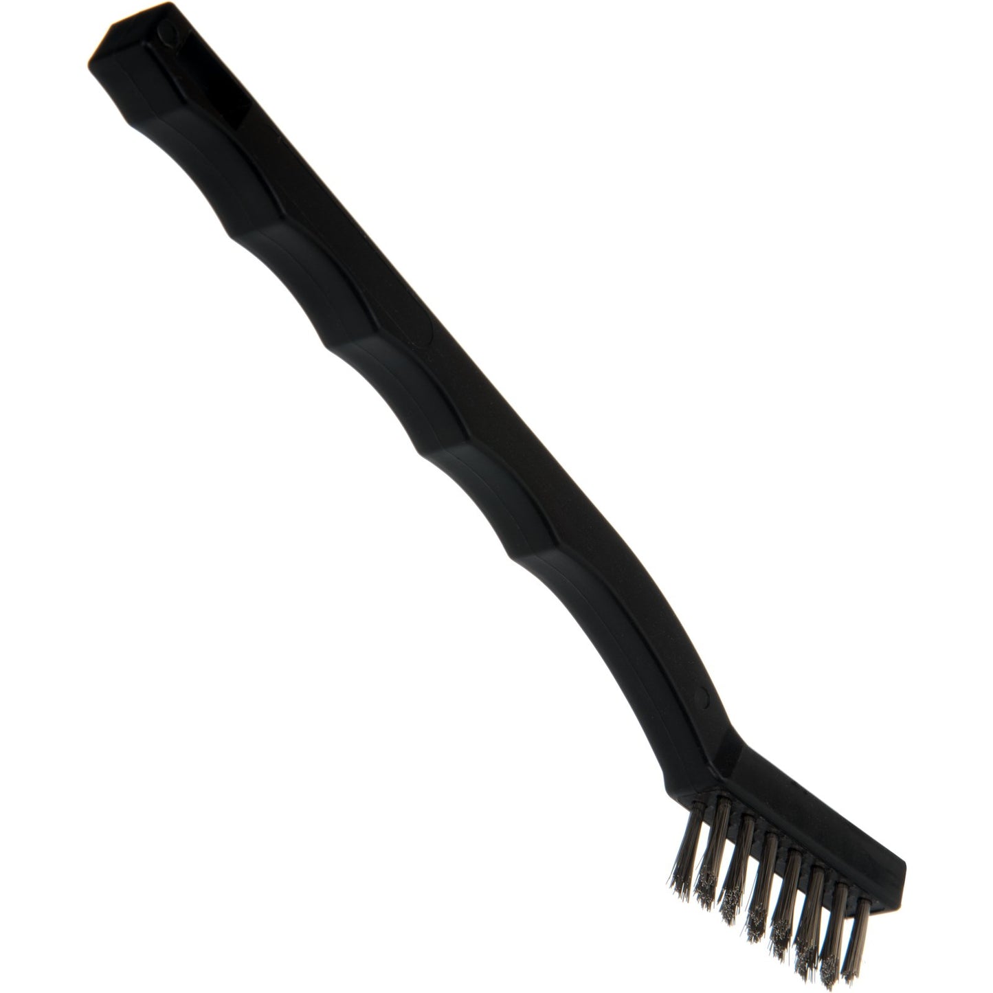 Carlisle 4067500 7" Black Flo-Pac Utility Brush with Crimped Stainless Steel Bristles