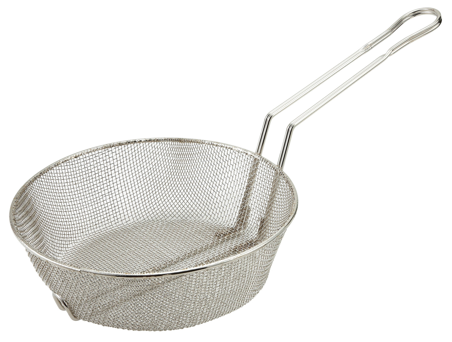 Winco MSB-12F 12" Nickel-Plated Fine Mesh Culinary Basket