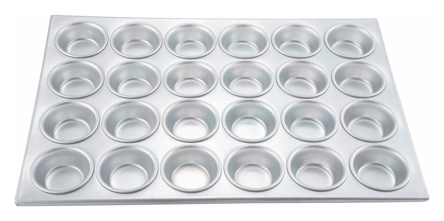 Winco AMF-24 3 oz. Aluminum 24 Cup Muffin Pan