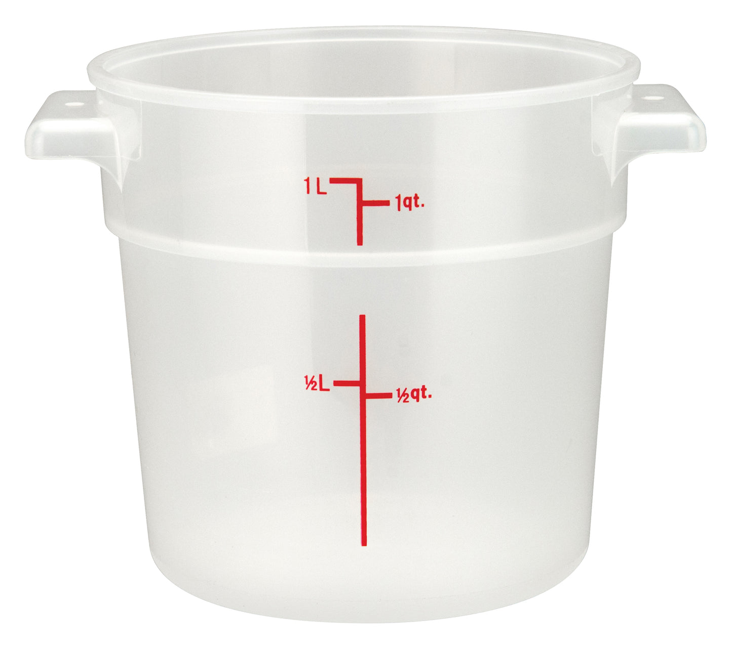 Winco PTRC-1 1 Qt. Translucent Polypropylene Storage Container