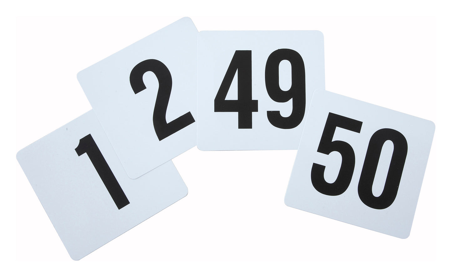 Winco TBN-50 4" x 3-3/4" Plastic Table Numbers 1-50
