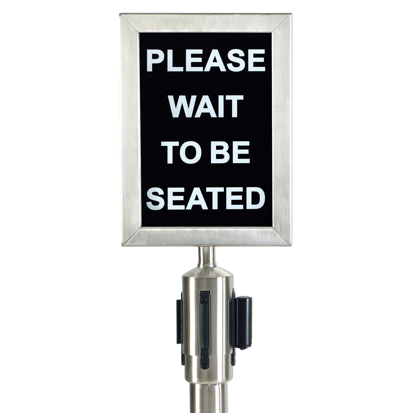 Winco CGSF-12S Stainless Steel Stanchion Top Sign Frame