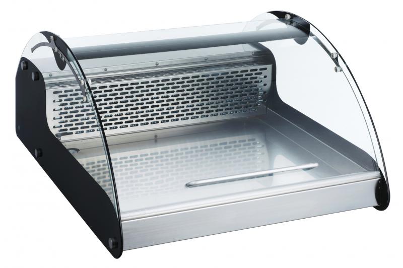 Omcan 43074 118 L 27" Curved Glass Countertop Refrigerated Display