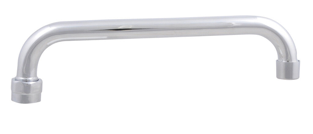 BK Resources BKF-HSPT-10-G 10" Chrome-Plated Brass Optiflow Heavy Duty Swing Spout, 2.2 GPM Flow Rate