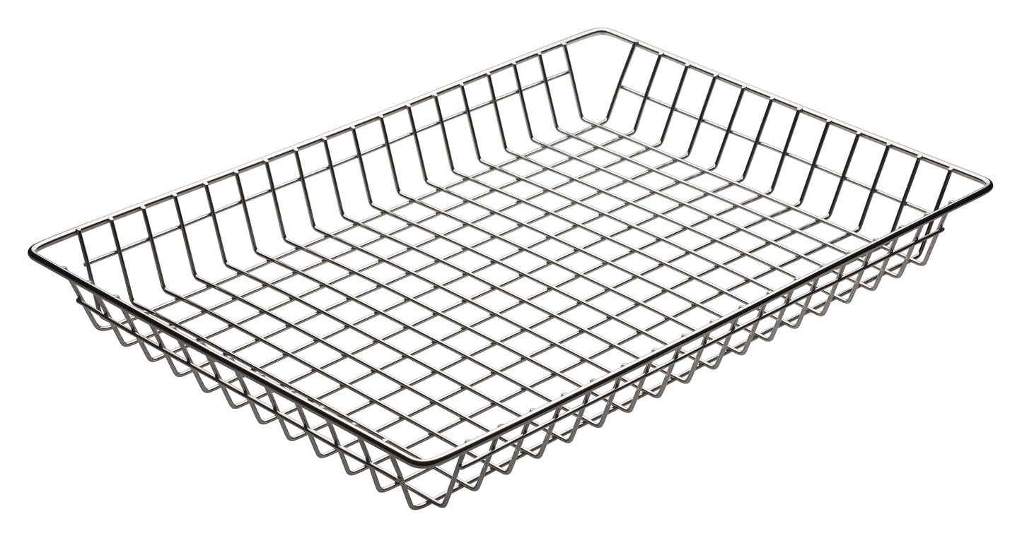 Winco DB-1218 12" x 18" x 2" Nickel-Plated Doughnut Basket