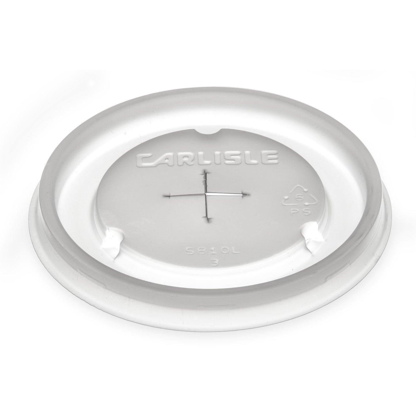 Dinex DX5810ST8714 Translucent Disposable Lid with Straw Slot Fits for 10 oz Tumblers (1000/cs)