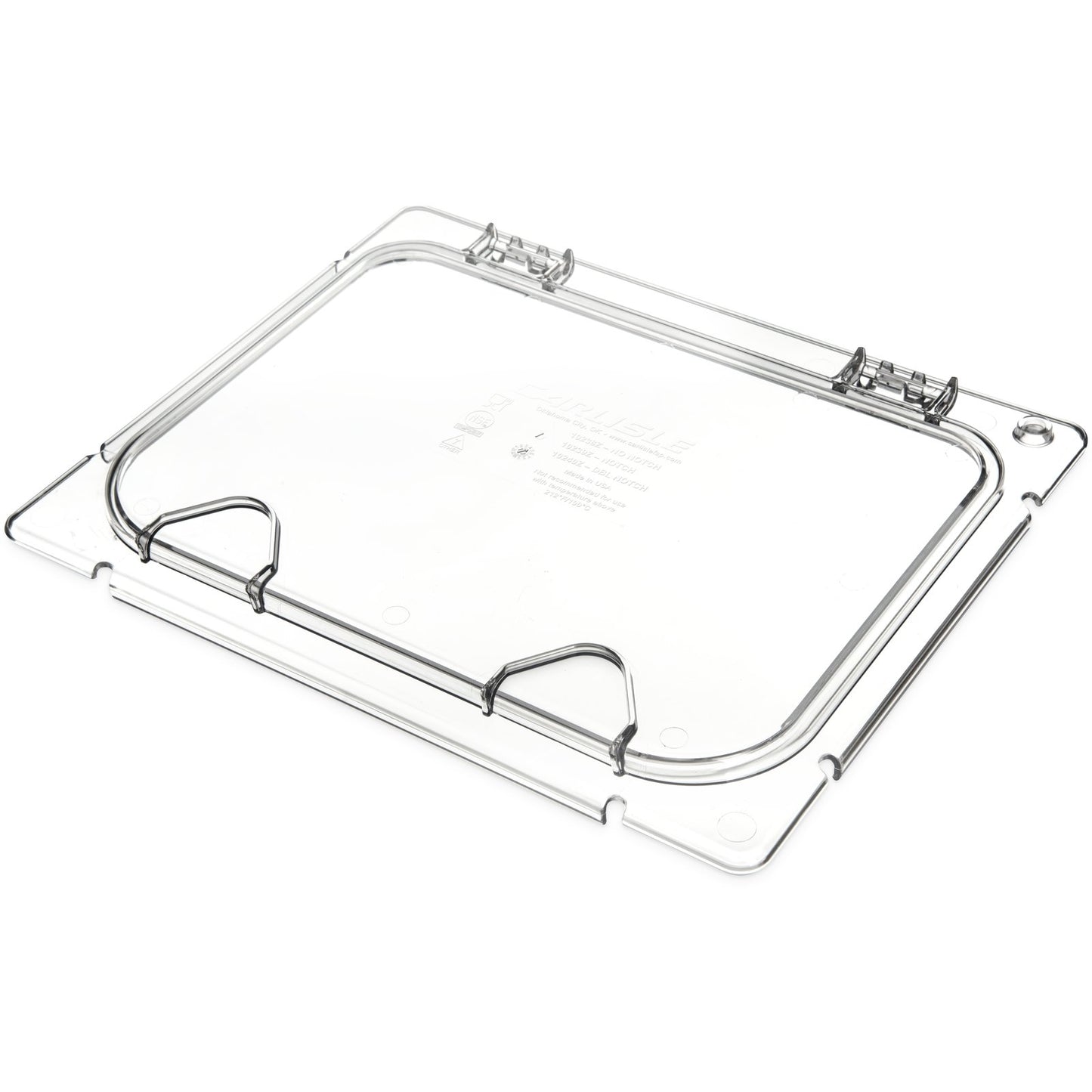 Carlisle CM10239Z07 1/2 Size Clear Coldmaster EZ Access Lid with Notch