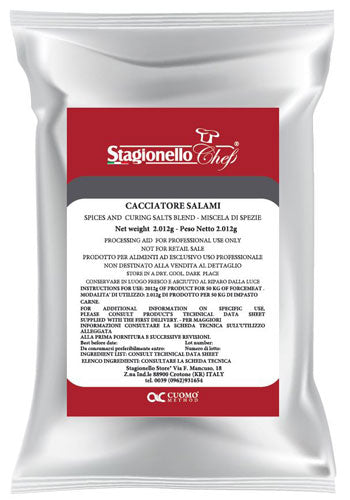 Omcan 47005 2.01 kg / bag Curing Salts and Spice Blends for Rapid Fermentation Salami Cacciatore Salami