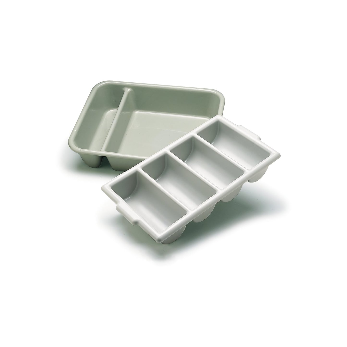 Carlisle 107123 21.25" x 11.5" x 3.75" Gray 4-Compartment Save-All Silverware Tray