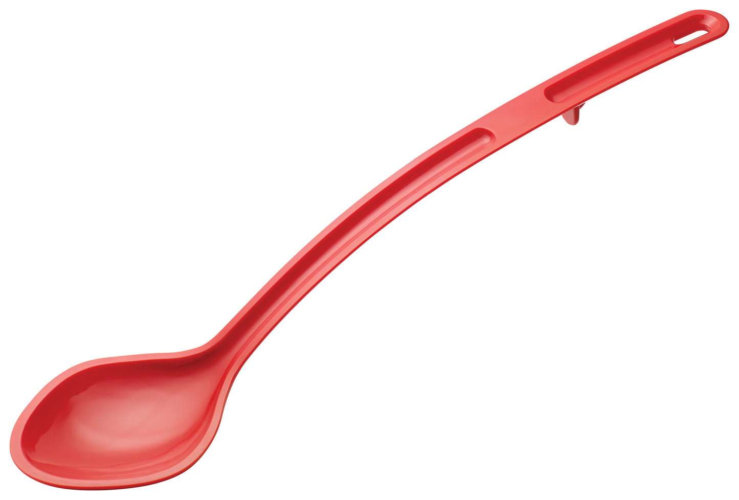 Winco CVSS-15R 15" Red Curved Polycarbonate Serving Spoon