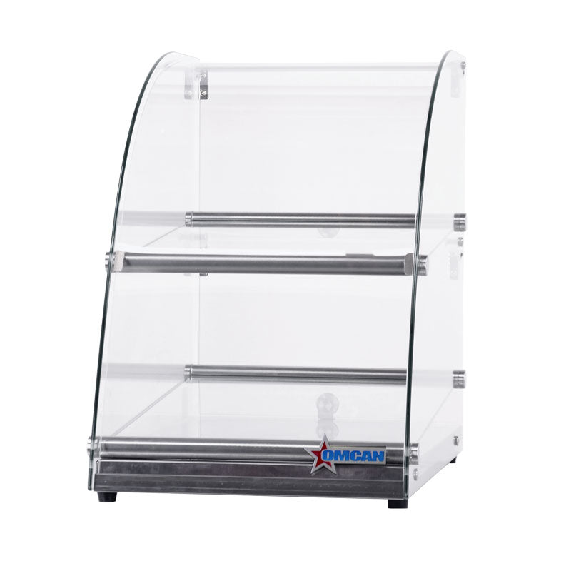Omcan 44374 70L 14-inch Countertop Food Display Case with Curve Front Glass