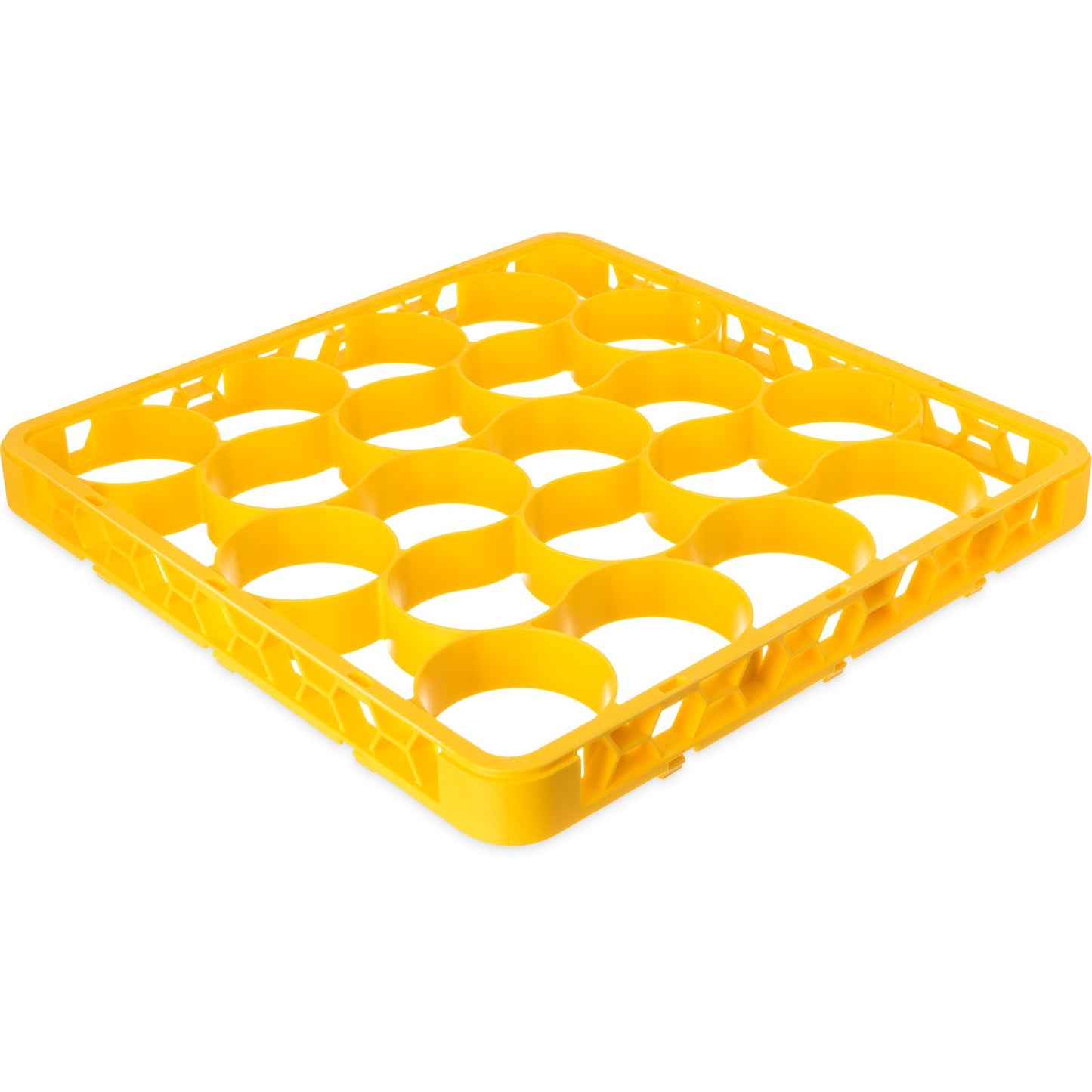 Carlisle REW20SC04 Yellow 20-Compartment Polypropylene OptiClean NeWave Color-Coded Short Glass Rack Extender