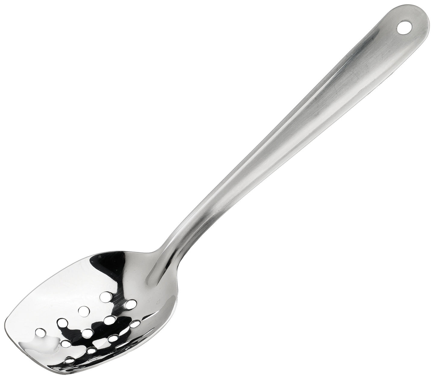 Winco SPS-P10 10" Slanted Plating Spoon, Perforated