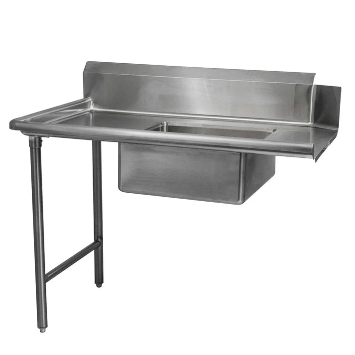 Thorinox TSDT-3060-LWM 30" x 60" Soiled Dish Table - Left - Stainless Steel Basket Included /2 Holes for Wall Mount Faucet